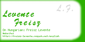 levente freisz business card